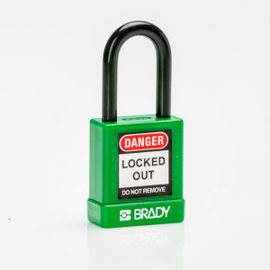 SFTY SECU PADLOCK 38MM ST SHA KD GRN/6