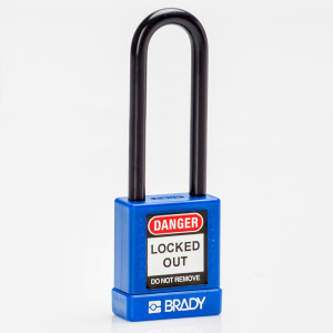 SFTY SECU PADLOCK 75MM ST SHA KD BLUE/6