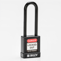 SFTY SECU PADLOCK 75MM ST SHA KD BLK/6