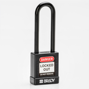 SFTY SECU PADLOCK 75MM ST SHA KD BLK/6