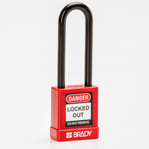 SFTY SECU PADLOCK 75MM ST SHA KD RED/6