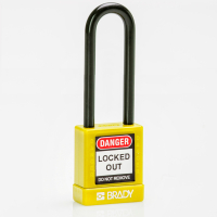 SFTY SECU PADLOCK 75MM ST SHA KD YEL/6