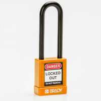 SFTY SECU PADLOCK 75MM ST SHA KD ORG/6