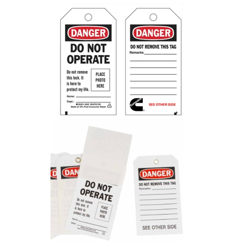 Danger Do not operate Phototag - Cummins version