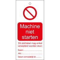 TAG-MACHINE NIET STARTEN-50X110MM