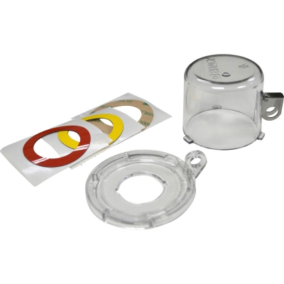 Vergrendelingssysteem voor drukknoppen (30 mm), transparant, met standaard beschermkap