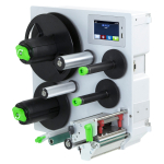 A8500 Print- en applicatiesysteem 300 dpi: voor materialen tot 101 mm breed voor combinatie met rechtse applicator