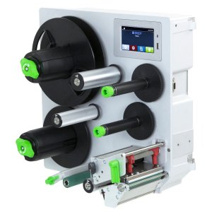 A8500 Print- en applicatiesysteem 300 dpi: voor materialen tot 101 mm breed voor combinatie met rechtse applicator
