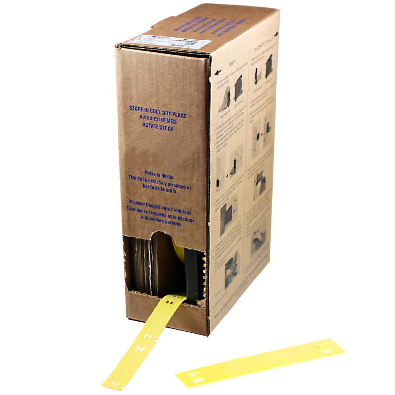 BM-10x60-348-YL | Mat Geel Polyolefin met afmeting: 10,00 mm (B) x 60,00 mm (H)