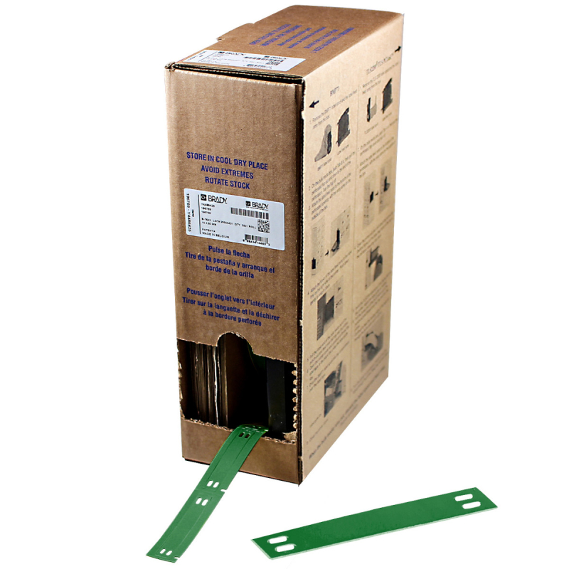 BM-10X60-7598-GN | Glanzend Groen Polyester met afmeting: 10,00 mm (B) x 60,00 mm (H)