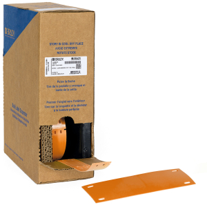 BM-25x75-7643-OR | Mat Oranje Thermoplastisch polyether polyurethaan met afmeting: 25,00 mm (B) x 75,00 mm (H)