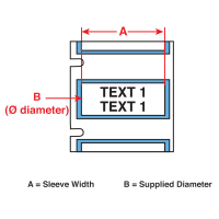M7-750-175-7641-YL | Mat Geel Hittekrimpende polyolefin krimpkous met afmeting: 44,45 mm (B) x 31,75 mm (H)