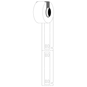 M6-10x60-7598-WT | Glanzend Wit Polyester met afmeting: 10,00 mm (B) x 60,00 mm (H)