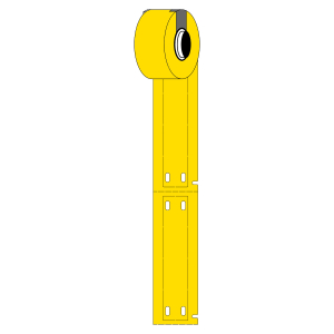 M6-15x75-7643-YL | Mat Geel Thermoplastisch polyether polyurethaan met afmeting: 15,00 mm (B) x 75,00 mm (H)