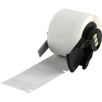 M6-211-427-RO | Mat Wit, transparant Zelflaminerend vinyl met afmeting: 25,40 mm (B) x 30,48 mm (H)