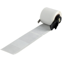 M6-213-427-RO | Mat Wit, transparant Zelflaminerend vinyl met afmeting: 38,10 mm (B) x 79,38 mm (H)