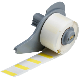 M7-19-427-YL | Mat Geel, transparant Zelflaminerend vinyl met afmeting: 25,40 mm (B) x 25,40 mm (H)