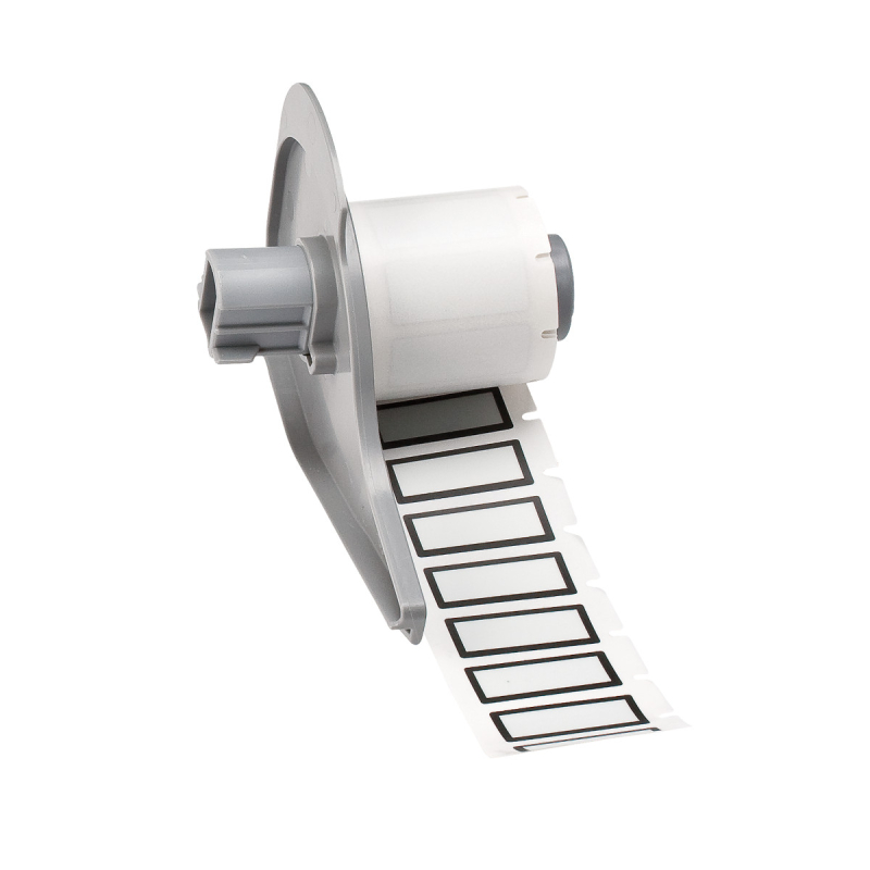 M7-24-423-BK | Glanzend Wit Polyester met afmeting: 28,70 mm (B) x 12,70 mm (H)