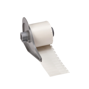 M7-28-427 | Mat Wit, transparant Zelflaminerend vinyl met afmeting: 6,35 mm (B) x 38,10 mm (H)