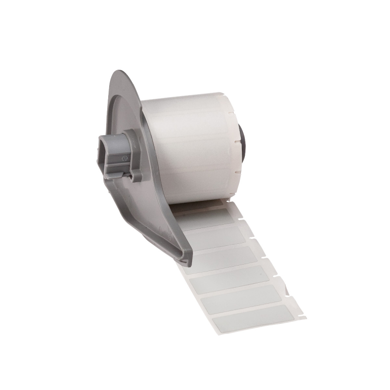 M7-29-428 | Mat Lichtgrijs Gemetalliseerd polyester met afmeting: 38,10 mm (B) x 12,70 mm (H)