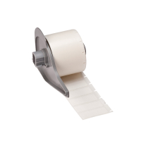 M7-29-459 | Mat Wit Polyester met afmeting: 38,10 mm (B) x 12,70 mm (H)