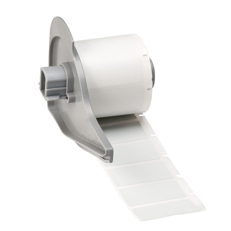 M7-30-486 | Mat Lichtgrijs Gemetalliseerd polyester met afmeting: 38,10 mm (B) x 19,05 mm (H)