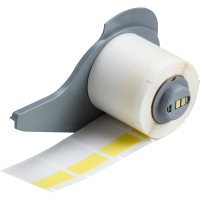 M7-31-427-YL | Mat Geel, transparant Zelflaminerend vinyl met afmeting: 25,40 mm (B) x 38,10 mm (H)