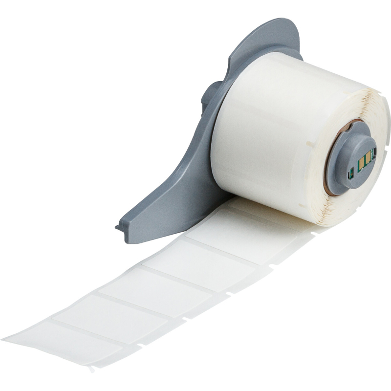 M7-31-498 | Halfglanzend Wit Vinylweefsel met afmeting: 25,40 mm (B) x 38,10 mm (H)