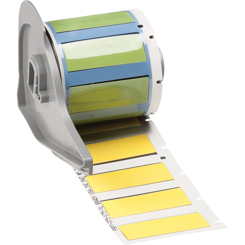 M7-375-175-342-YL | Mat Geel Hittekrimpende polyolefin krimpkous met afmeting: 44,45 mm (B) x 16,38 mm (H)