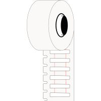 M7-10x4.4-7696-WT | Glanzend Wit Vinyl met afmeting: 10,00 mm (B) x 4,40 mm (H)