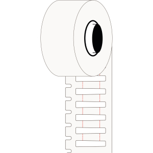 M7-10x4.4-7696-WT | Glanzend Wit Vinyl met afmeting: 10,00 mm (B) x 4,40 mm (H)