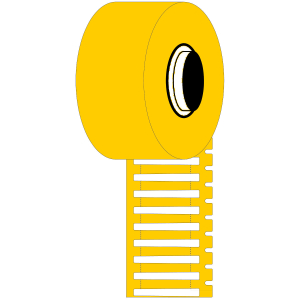 M7-23x4.4-7696-YL | Glanzend Geel Vinyl met afmeting: 23,00 mm (B) x 4,40 mm (H)