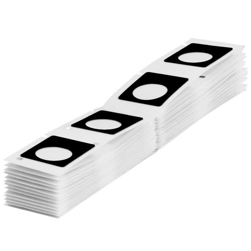 M7-5-7593-BK | Glanzend Zwart Polyester gelamineerd met polyethyleen schuim met afmeting: 30,00 mm (B) x 40,00 mm (H)