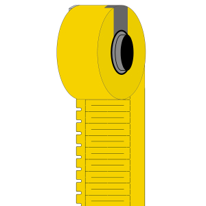 M6-30x4.2-7597-YL | Mat Geel Polyethyleen met afmeting: 30,00 mm (B) x 4,20 mm (H)