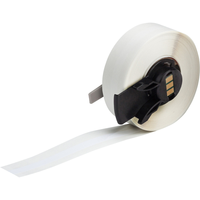 M6C-250-483 | Glanzend Wit Polyester met afmeting: 6,35 mm (B) x 15,24 m (L)