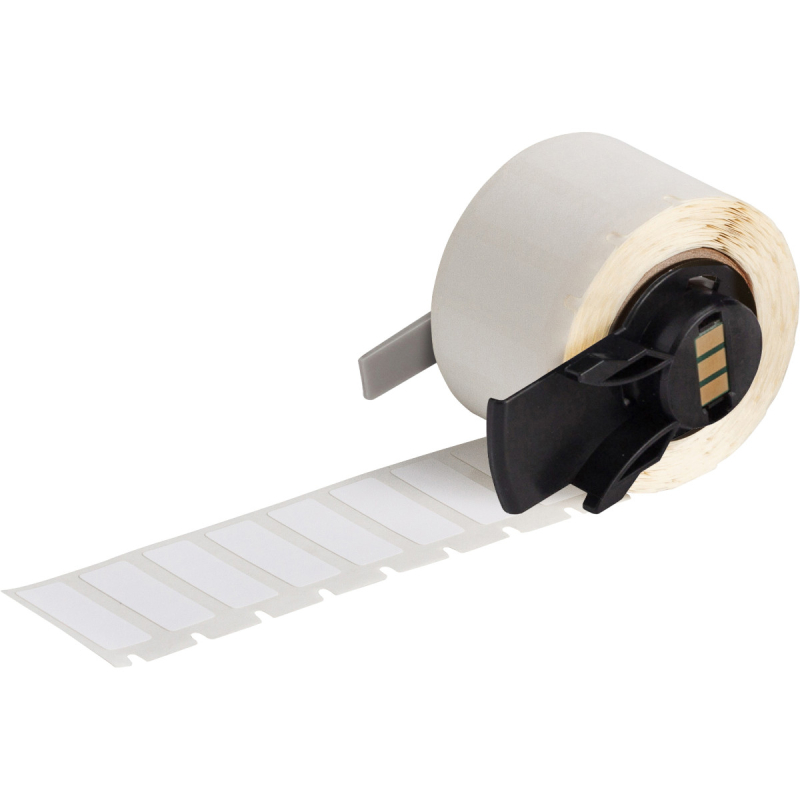 M6-16-489 | Mat Wit Polyester met afmeting: 25,40 mm (B) x 9,53 mm (H)