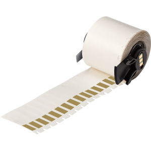 M6-28-427-BR | Mat Bruin, transparant Zelflaminerend vinyl met afmeting: 6,35 mm (B) x 38,10 mm (H)