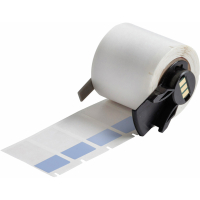 M6-30-427-BL | Mat Blauw, transparant Zelflaminerend vinyl met afmeting: 19,05 mm (B) x 38,10 mm (H)