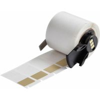 M6-30-427-BR | Mat Bruin, transparant Zelflaminerend vinyl met afmeting: 19,05 mm (B) x 38,10 mm (H)