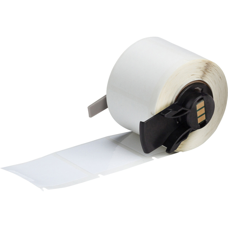 M6-32-422 | Glanzend Wit Polyester met afmeting: 38,10 mm (B) x 38,10 mm (H)