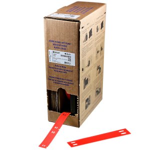 BM-10X60-7598-RD | Glanzend Rood Polyester met afmeting: 10,00 mm (B) x 60,00 mm (H)