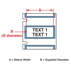 M7-750-1-7641-YL | Mat Geel Hittekrimpende polyolefin krimpkous met afmeting: 25,40 mm (B) x 31,75 mm (H)