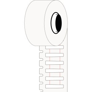 M7-10x4.4-7696-WT | Glanzend Wit Vinyl met afmeting: 10,00 mm (B) x 4,40 mm (H)