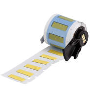 M6-187-1-345-YL | Mat Geel Hittekrimpende krimpkous in polyvinylideenfluoride voor hoge temperaturen met afmeting: 25,40 mm (B) x 8,51 mm (H)