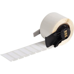 M6-16-489 | Mat Wit Polyester met afmeting: 25,40 mm (B) x 9,53 mm (H)