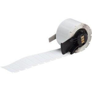 M6-16-719 | Mat Wit Polyimide met afmeting: 25,40 mm (B) x 9,53 mm (H)