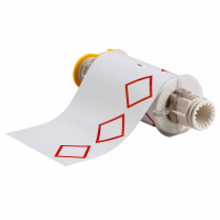 B85-155x210-7569-CLP3B | Glanzend Rood op Wit Vinyl met afmeting: 209,98 mm (B) x 155,02 mm (H)