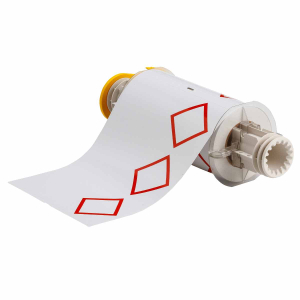 B85-155x210-7569-CLP3B | Glanzend Rood op Wit Vinyl met afmeting: 209,98 mm (B) x 155,02 mm (H)