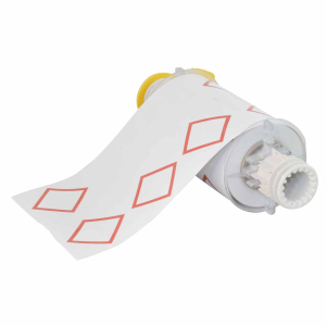 B85-155x210-7569-CLP4A | Glanzend Rood op Wit Vinyl met afmeting: 209,98 mm (B) x 155,02 mm (H)