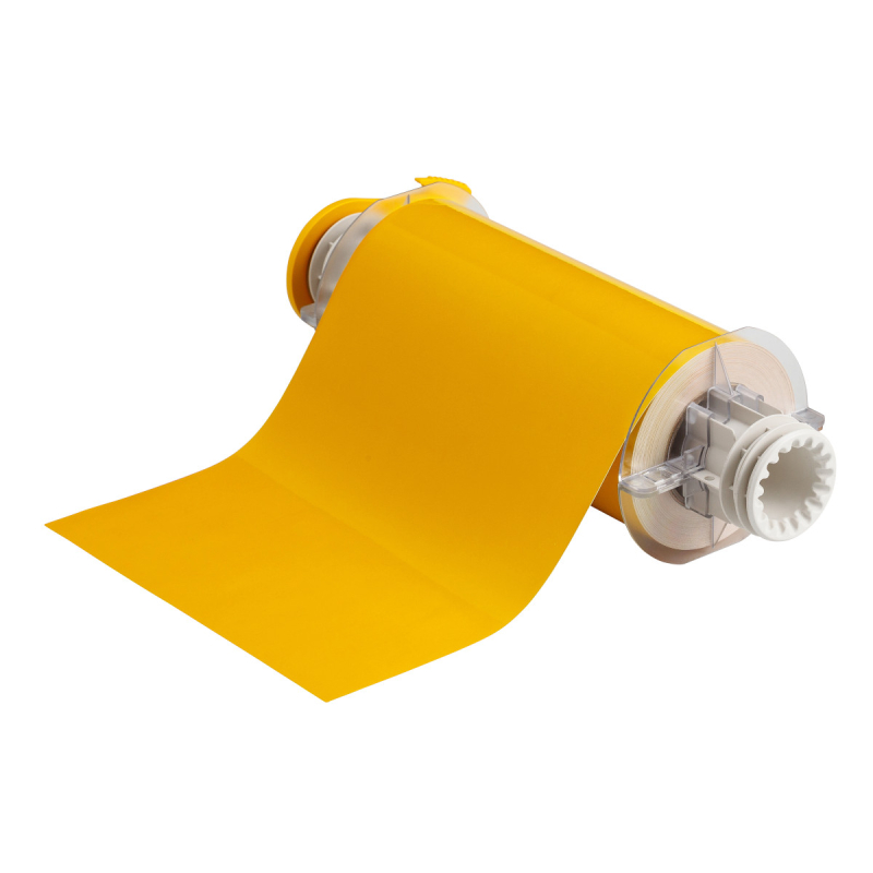 B85-178x15M-569-YL | Glanzend Geel Polyester met afmeting: 177,80 mm (B) x 15,24 m (L)